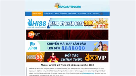 Top 10+ Nhà Cái Uy Tín Hàng Đầu Việt Nam Hiện Nay 09/2023 ️.